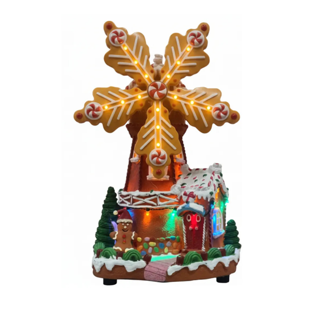 Rotating LED Christmas Windmill with Music and USB Power