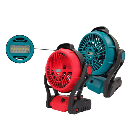 12 Inch Portable Stand Fan with LED Light, Rechargeable Lithium Battery and Button Controls