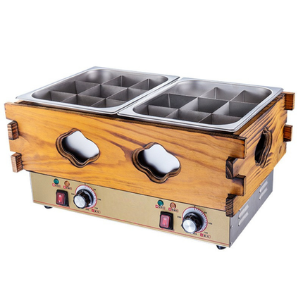 Commercial Stainless Steel Oden Hot Pot Cooker for Fish Balls, Noodles and Snack Service