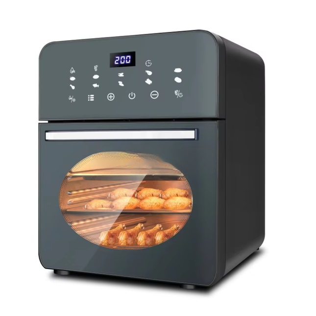 12L Digital Air Fryer Oven with Touch Screen Controls and Adjustable Temperature Timer