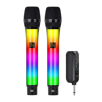 Cordless Wireless Microphone System with 6.35mm Receiver and Dual Power Options