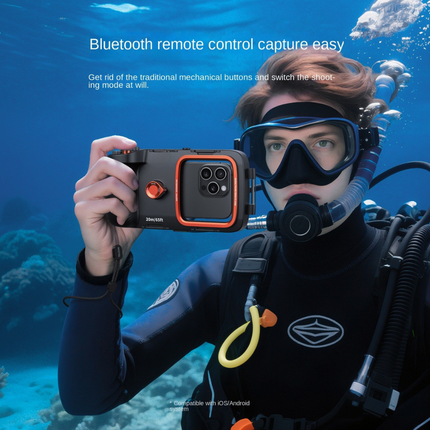 Deep-Sea Ready Universal Waterproof Phone Housing with Anti-Slip Handle