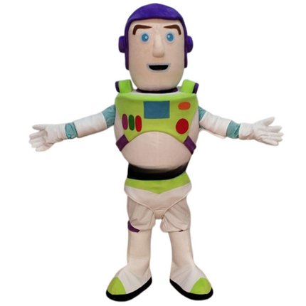 Adult Space Ranger Mascot Costume – Full Body Plush Character Suit with Head, Gloves & Shoe Covers