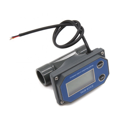 Digital Water Flow Meter 5–100L/min UPVC Turbine IP65 Protected