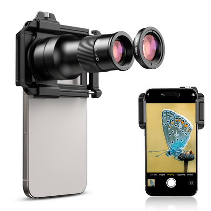 Dual-Purpose Smartphone Zoom & Close-Up Camera Lens Attachment