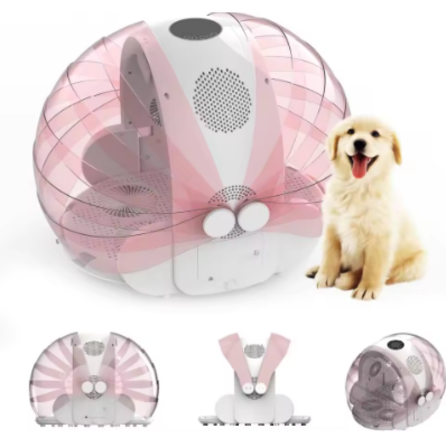 Automatic Pet Dryer Box for Cats and Small Dogs with Foldable Design, 4 Wind Speeds, and Adjustable Temperature