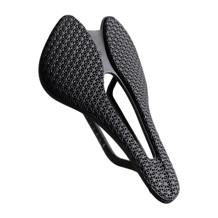 Short Nose Carbon Fiber Bike Saddle with 3D Printed Ventilated Design
