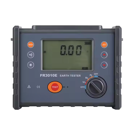 Professional Ground & Insulation Testing Meter with Soil Resistivity Measurement, 600V AC, Multi-Wire Support