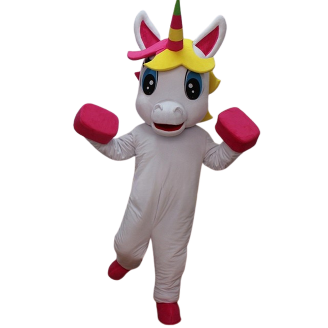 Rainbow Unicorn Mascot Costume for Adults – Full-Body Pony Outfit for Halloween, Festivals & Events