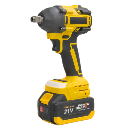 21V Cordless Impact Wrench 350Nm High-Torque Brushless Driver with 1/2" Square Drive