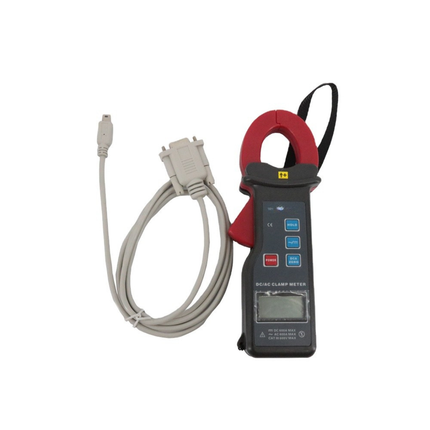 High-Capacity Clamp-On Electrical Meter for AC/DC Current Measurement with Clear LCD Display