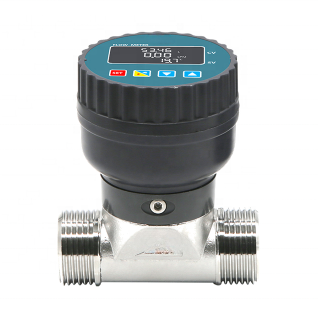 Compact Stainless Steel Water Flow Meter Turbine & Multi-Jet Waterproof Design