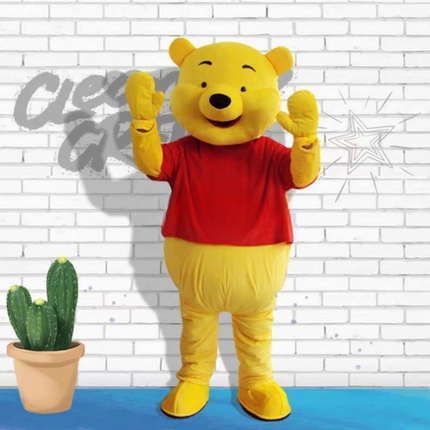 Adult Unisex Cartoon Bear Mascot Costume – Full Body Plush Character Suit with EVA Structure for Parties & Events