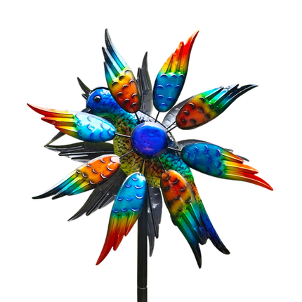 Elegant Flamingo Wind-Powered Metal Spinner for Outdoor Garden & Lawn Decor – 186cm