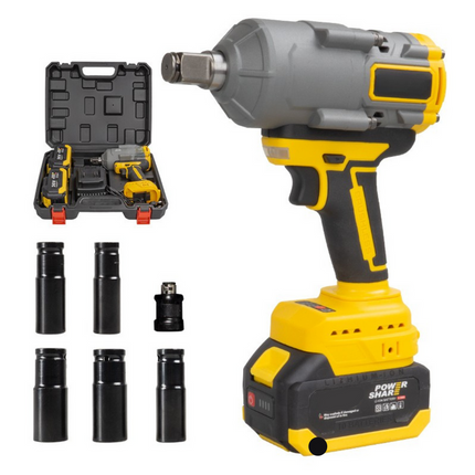 Heavy Duty 21V Electric Impact Wrench – 1350Nm Max Torque, 1/2" Drive, Industrial & DIY Use