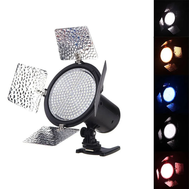24W Portable Bi-Colour LED Video Light 2700–8000K Dimmable Camera Fill Light with Remote Control for Photography & Streaming