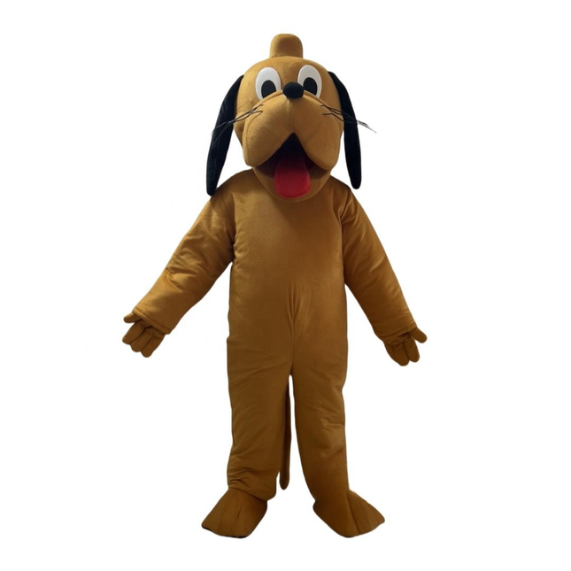 Adult Brown Dog Mascot Costume Plush Full Body Character Suit Unisex Party & Festival Outfit (55cm)