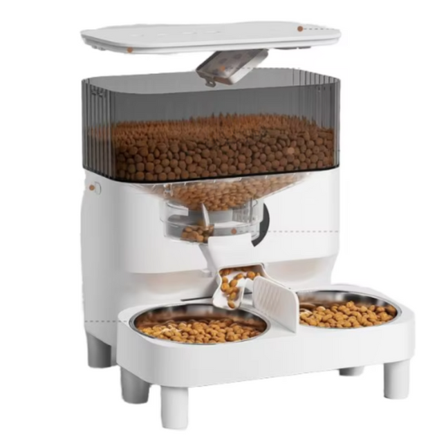 Automatic Stainless Steel Pet Feeder – 5L Capacity, Timed Portion Control, Up to 4 Meals Daily for Cats & Dogs