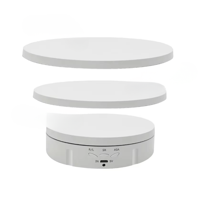 Automatic Rotating Display Turntable Stand 3-in-1 with Remote, 8kg Load Capacity