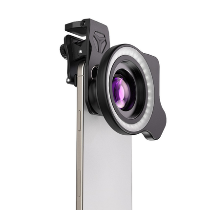 Universal Smartphone Macro Camera Attachment with LED Light Support