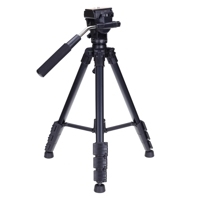 Portable 4-Section Aluminum Tripod for Photography & Video Fits Cameras and Smartphones