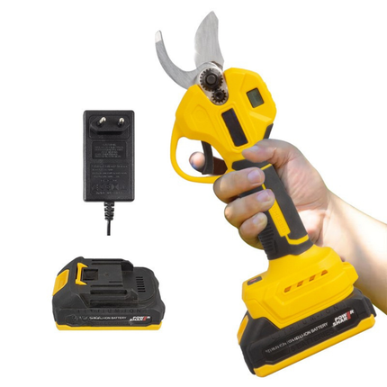 21V Cordless Electric Pruners – Brushless Motor, 40mm Cutting, Digital Display, Rechargeable