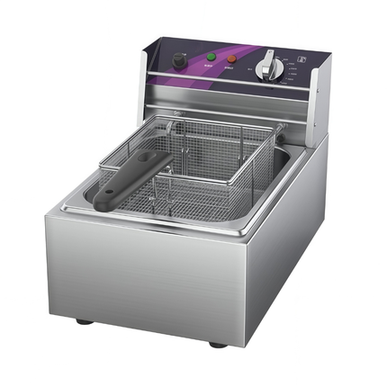 Heavy Duty 4.5L Electric Deep Fryer with Adjustable Temperature and Stainless Steel Body