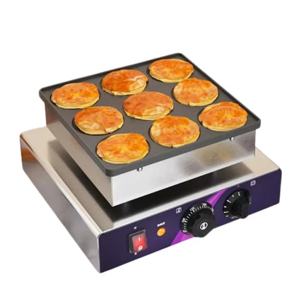 Compact Electric Waffle & Pancake Press Machine – 750W Adjustable Temperature, Non-Stick Cooking Plate