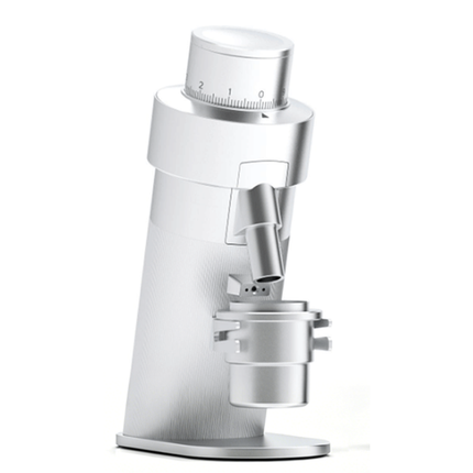 Electric Coffee Grinder with 64mm Flat Burr, Adjustable Speed and Stainless Steel Design