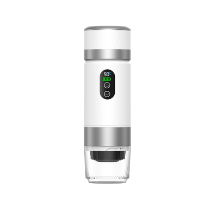 Portable Rechargeable Espresso Maker with Self-Heating Function for Capsules and Ground Coffee