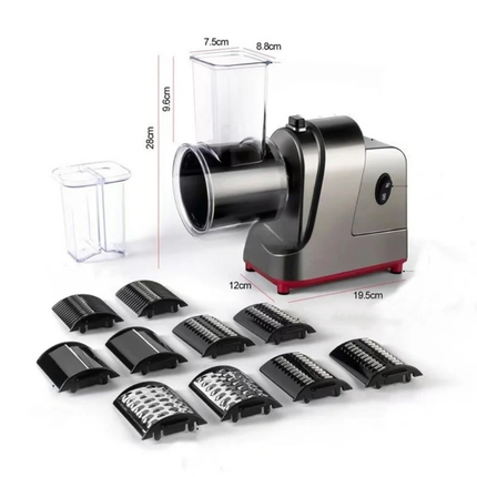Household Electric Vegetable Cutter and Slicer with Grater and Chopper Function 500W