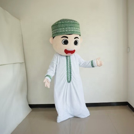 Arab Character Adult Mascot Costume Full Body Cartoon Suit for Parties Halloween and Events