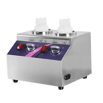 Commercial Dual Sauce & Chocolate Heating Dispenser with Precision Pump System