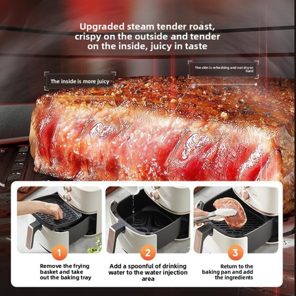 1500W Large Capacity Air Fryer with Mechanical Control for Household Cooking