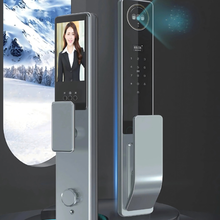 Smart Biometric Door Lock with Face Recognition, Fingerprint, Password and App Control for Wood Doors