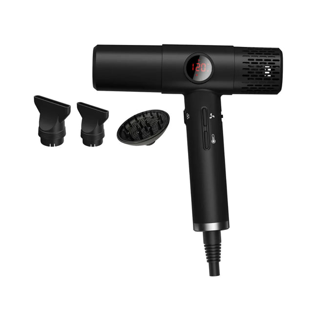 Professional Ultra-Fast Ionic Hair Dryer with Smart LCD Display, Cool Air Mode & Extra-Long Cord