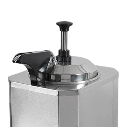 Commercial Heated Sauce Dispenser Pump for Countertop Use with Adjustable Heat