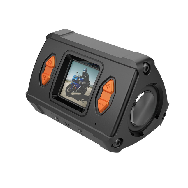 Motorcycle Dash Camera with 1080P Video Recording and 5W Waterproof Bluetooth Speaker