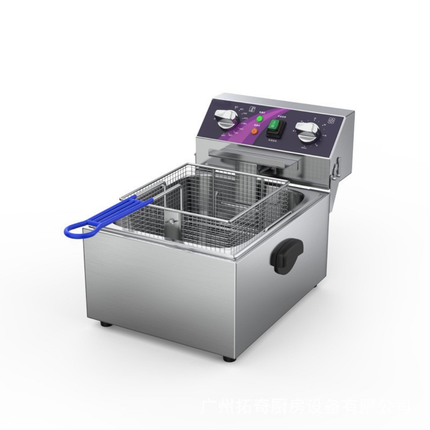 Commercial Electric Deep Fryer 10L – Single or Double Tank for Chicken, Skewers, and Fried Foods
