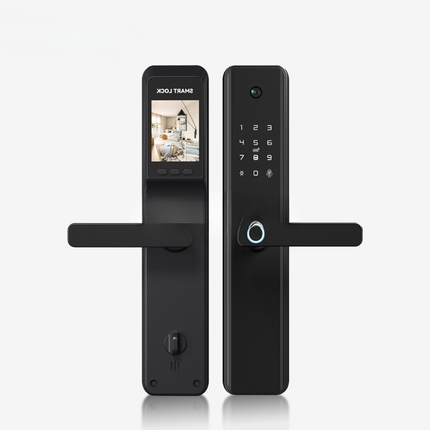 Smart Fingerprint Door Lock with HD Indoor Screen Camera WiFi Remote Access Keypad Entry