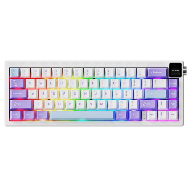 Tri Mode Wireless Mechanical Keyboard RGB Screen Knob