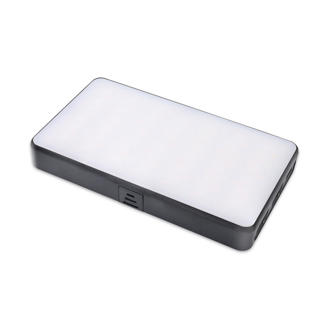 Compact RGB LED Fill Light for Camera and Smartphone, Cordless Rechargeable Video Light with Wide 120° Beam