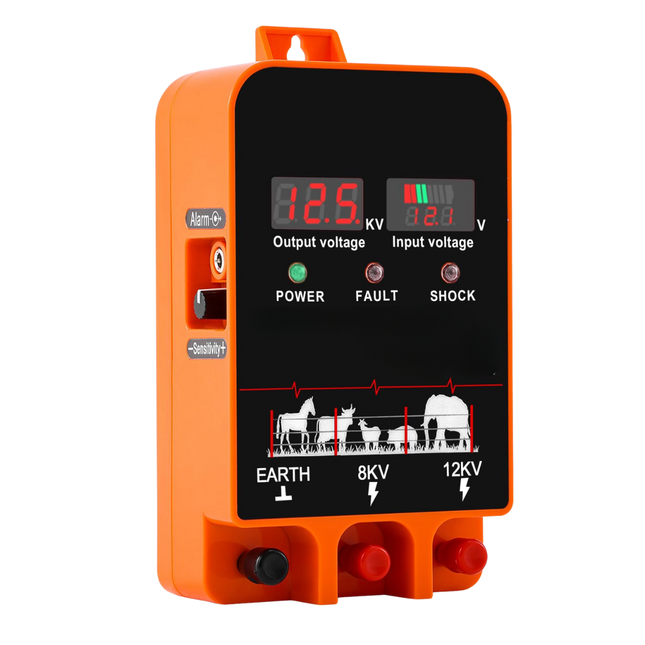 10km DC12V Electric Fence Energizer with 10.5kV Output and 2.5J Energy