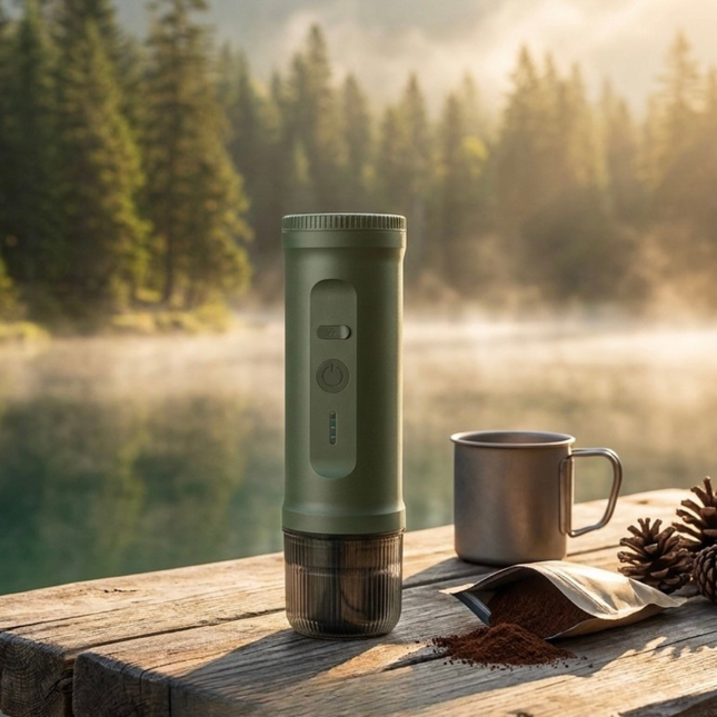 Portable USB Rechargeable Espresso Coffee Maker 20 Bar Capsule & Ground Coffee Machine