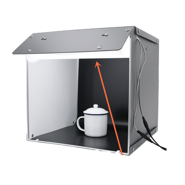 40cm Foldable LED Photography Light Box Studio Tent 5500K with Built-In LED Strips for Product Photography