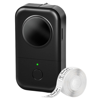 Portable Bluetooth Label Maker with App Control – Rechargeable, Black