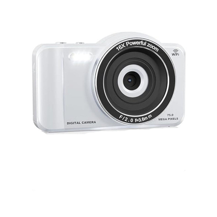 75MP 4K Digital Camera with Autofocus, 16X Digital Zoom, 2.8 Inch HD Touchscreen & Dual Cameras