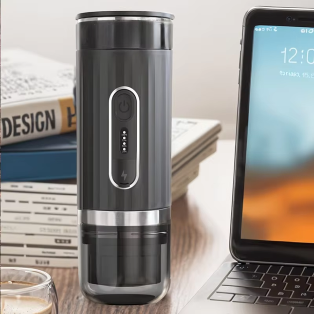 Portable Stainless Steel Capsule Espresso Machine 20 Bar Rechargeable Coffee Maker with Milk Frother