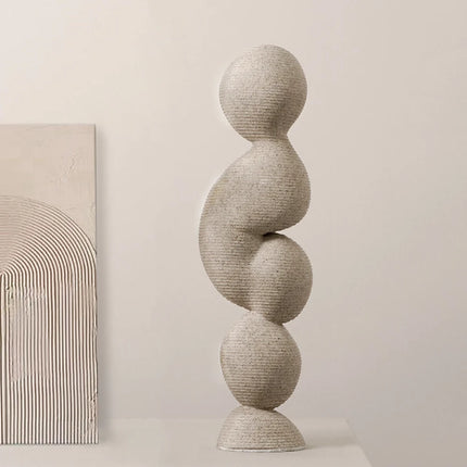 Abstract Resin Thread Sculpture – Tall Artistic Accent for Home & Office Décor