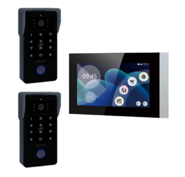 Smart Video Intercom with Touch Screen, RFID Unlock & Remote Monitoring